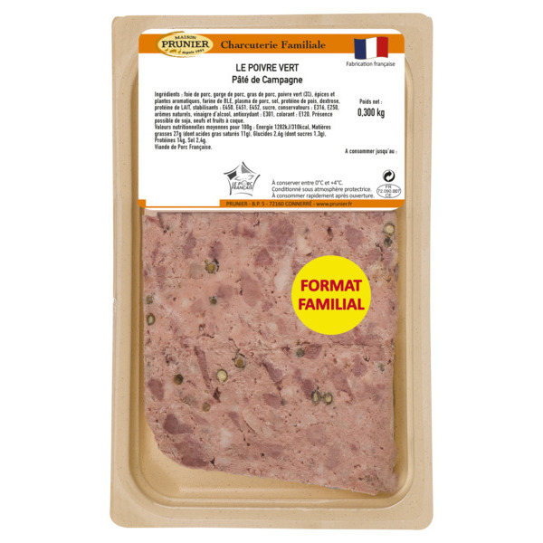 PÂTÉ DE CAMPAGNE AU POIVRE VERT 
