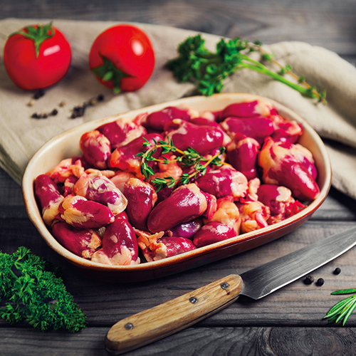 CŒURS DE CANARD MARINÉS AIL ET PERSIL