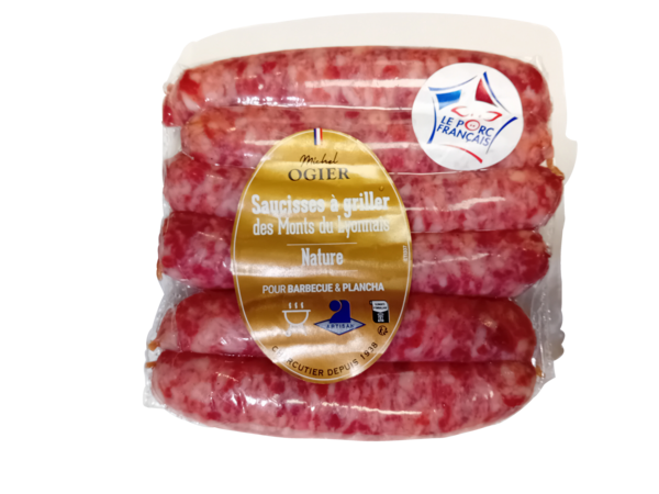 MICHEL OGIER SAUCISSES À GRILLER NATURE X6 
 code EAN 3351160005464 