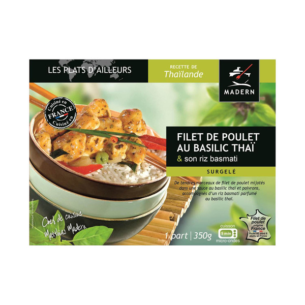 Filet de poulet au basilic thaï & son riz basma...