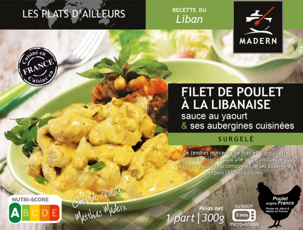 FILET DE POULET À LA LIBANAISE ET AUBERGINES CU...