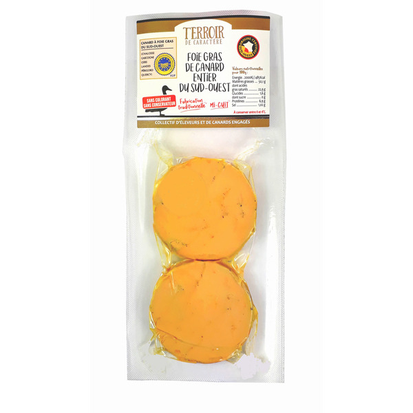 DUO DE FOIE GRAS DE CANARD ENTIER DU SUD-OUEST 
