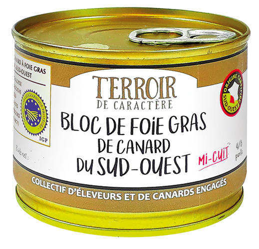 BLOC DE FOIE GRAS DE CANARD MI-CUIT IGP DU SUD-...
