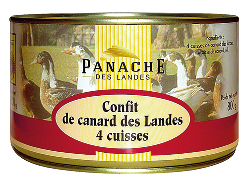 CONFIT DE CANARD DES LANDES 4 CUISSES IGP DU SU...