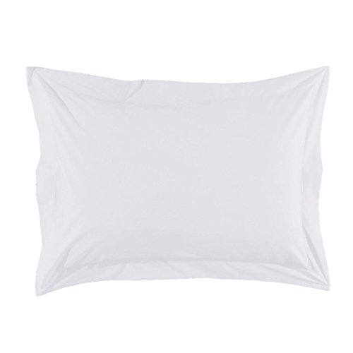 Taie d'oreiller percale 80 fils blanc 50 x 70 cm