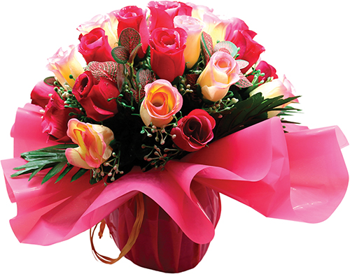  BOUQUET BULLE ROSE BOUTON PERLÉE code EAN 3360150012047 