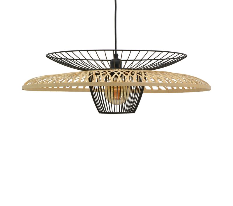  Suspension D. 61 cm SANAGA Noire et naturel code EAN 3361410166784 