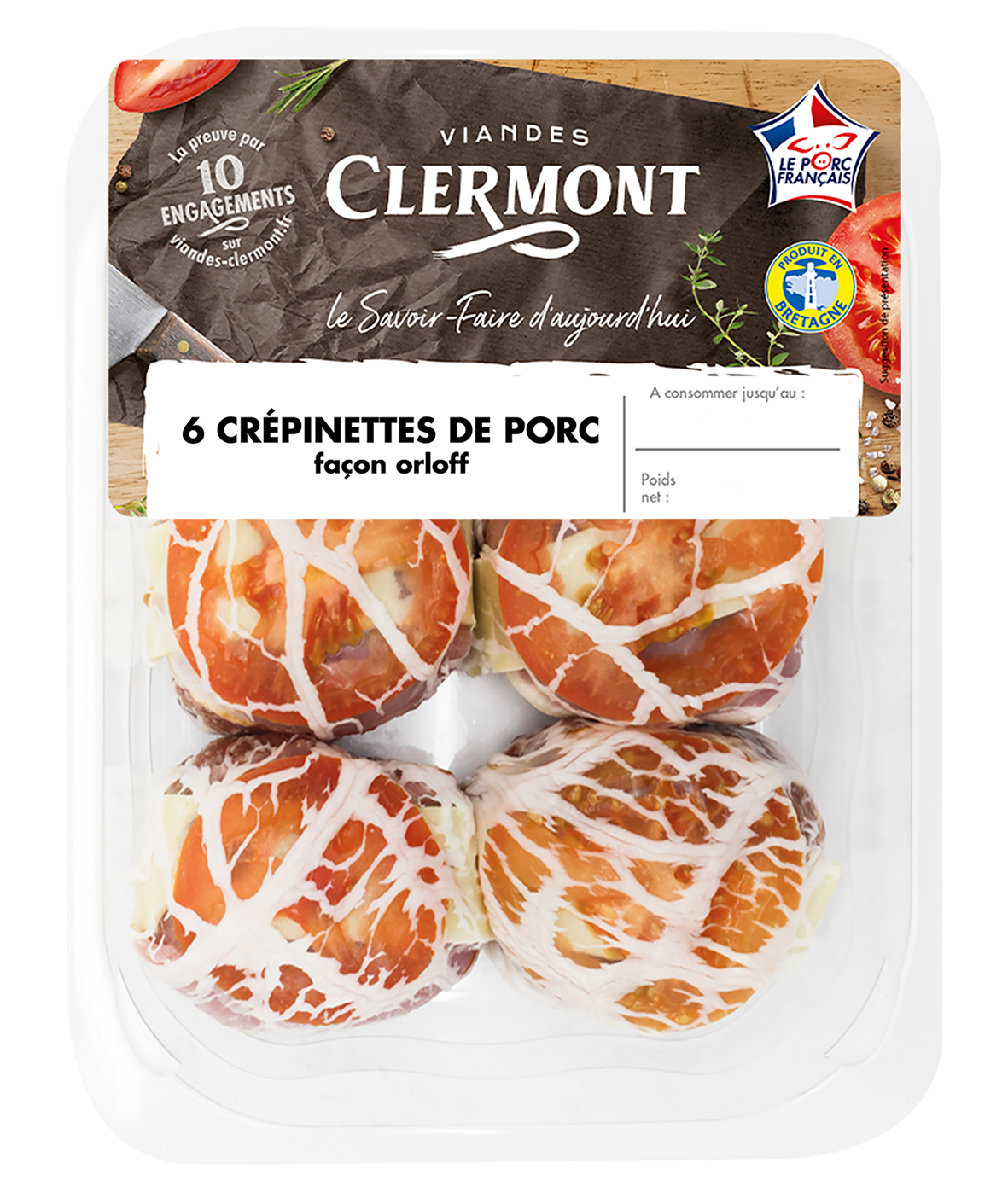 VIANDES CLERMONT CRÉPINETTE ORLOFF code EAN 3363710003356 