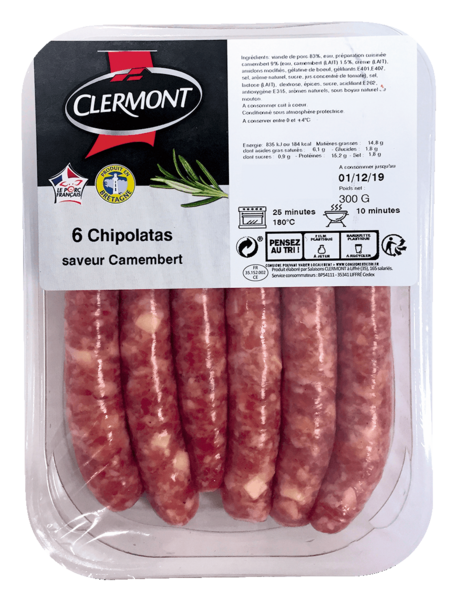 6 CHIPOLATAS SAVEUR CAMEMBERT  
CLERMONT