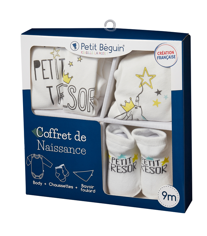 BOITE CADEAUX : 1 BODY MANCHES LONGUES + 1 BAVO...