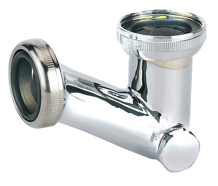 VALENTIN Siphon de lavabo en 'V' laiton chromé ...