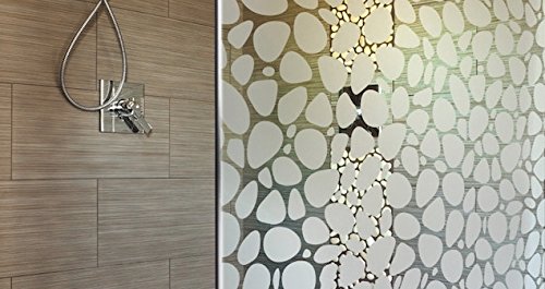 cité de la déco Film adhésif décoratif et transparent Galets INT 320, décoration de vitre de magasin, restaurant, habitation, paroi de douche, plusieurs tailles disponibles, application facile (Largeur 1.52 m x Longueur 30 m) code EAN 3365474569604 