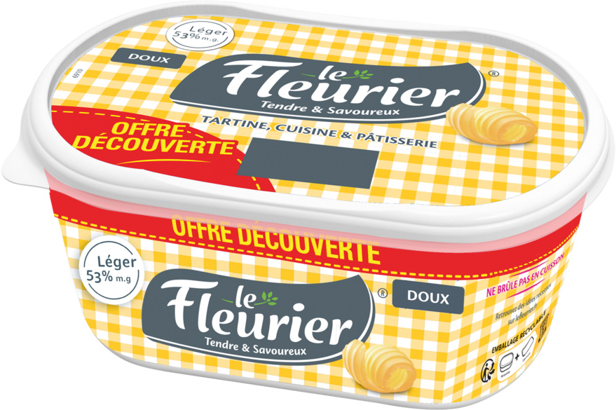  MATIERE GRASSE A TARTINER ET A CUIRE 53% MG LE FLEURIER code EAN 3366321053970 