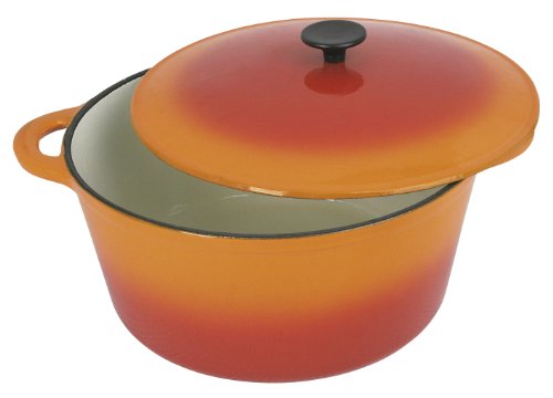501605 cocotte ronde orange flamme 9 l diamètre...