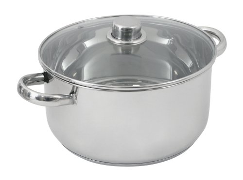 502388 marmite en inox 10 l couvercle verre dia...