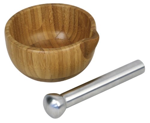 505227 mortier pilon bambou / inox