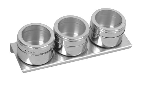 505238 lot 3 boîtes d'épices magnétiques en ino...