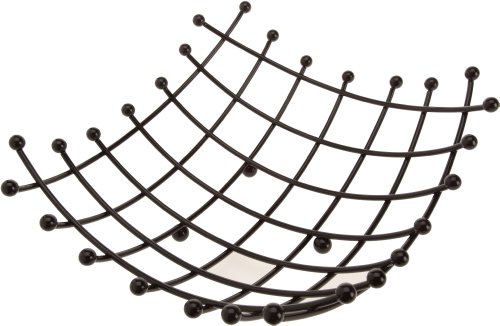 508160 corbeille à fruits creuse damier noir