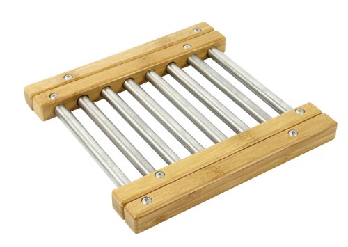 510764 dessous de plat extensible bambou et inox
