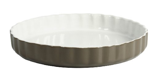 512736 moule à tarte en céramique taupe 28 cm