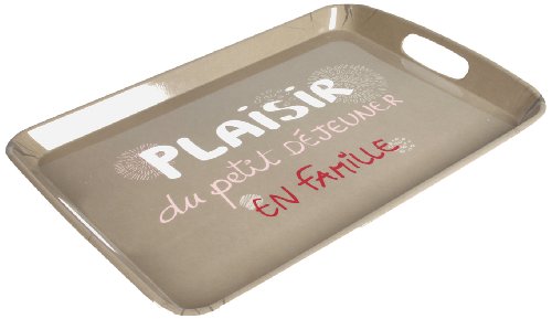 513502 plateau mélamine taupe/rose/blanc