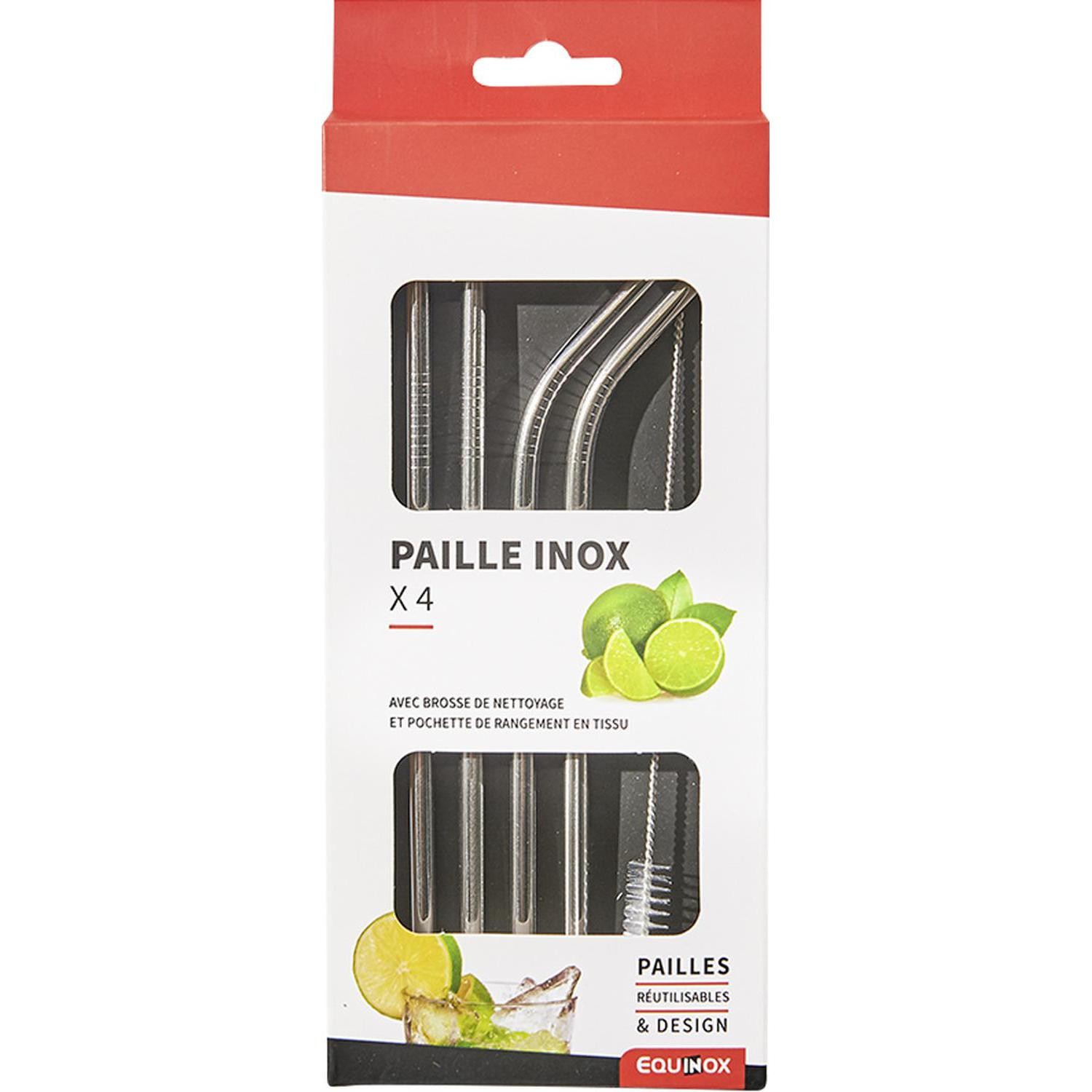 Paille inox x4 