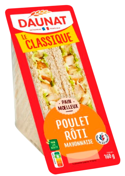  Club Classique Poulet Roti Mayonnaise Daunat code EAN 3367651000016 