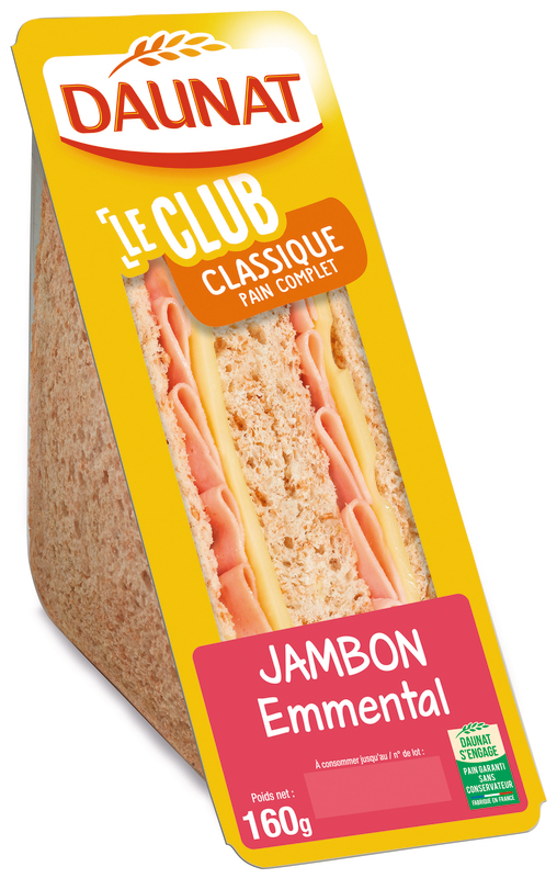 LE CLUB CLASSIQUE PAIN COMPLET JAMBON EMMENTAL ...
