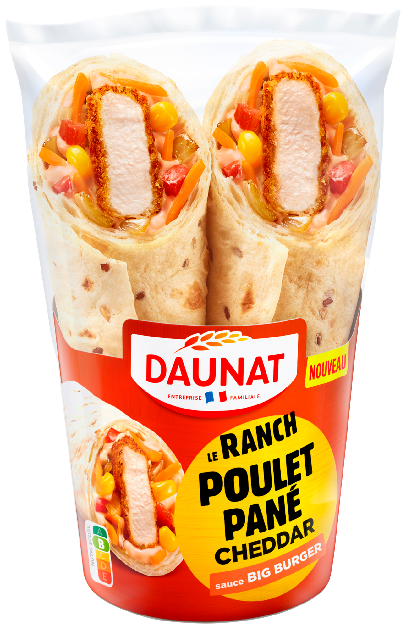 Wrap ranch poulet pané cheddar