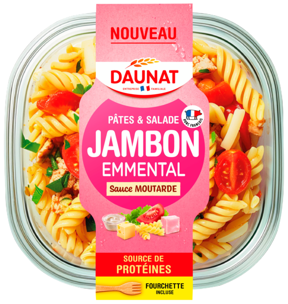 SALADE DE PÂTES GOURMANDES JAMBON EMMENTAL
