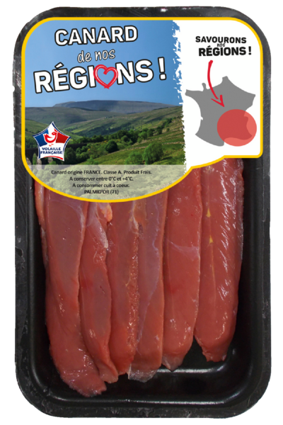 LES VOLAILLES DE NOS RÉGIONS AIGUILLETTES DE CANARD 
 code EAN 3369050819978 