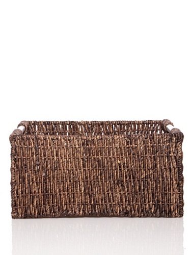 Grand panier rectangulaire dee marron