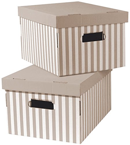 Rangement & Cie Ran4583 shirt lot de 2 boîtes de rangement carton taupe 40 x 31 x 21 cm code EAN 3370910054354 