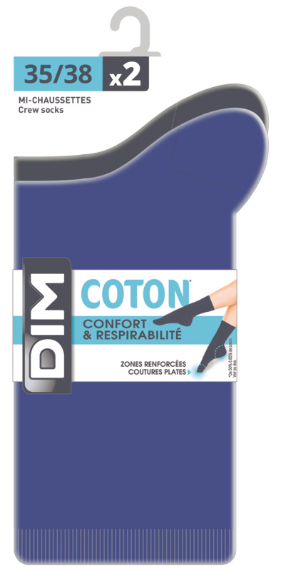 2 MI-CHAUSSETTE FEMME DIM
