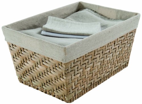 Ran6512 fiesta panier avec tissu en lin moyen m...