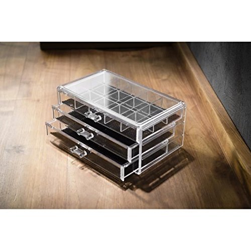 Ran6642 range bijoux avec 3 tiroirs polystyrène...