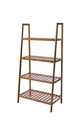 Ran7168 etagère avec 4 tablettes bambou naturel...