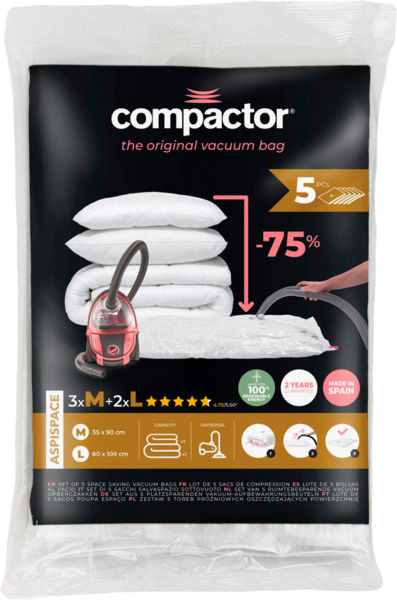 LOT DE 5 SACS DE RANGEMENT SOUS VIDE 
