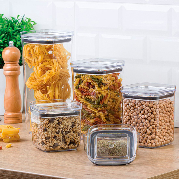 5 BOCAUX CARRES HERMÉTIQUES