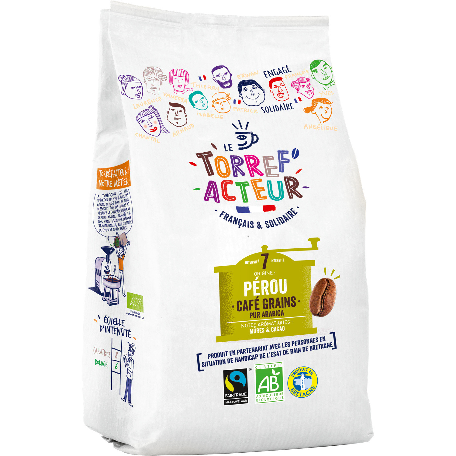 LE TORREF'ACTEUR Café en grains Bolivie Bio LE TORREF'ACTEUR code EAN 3376221224752 