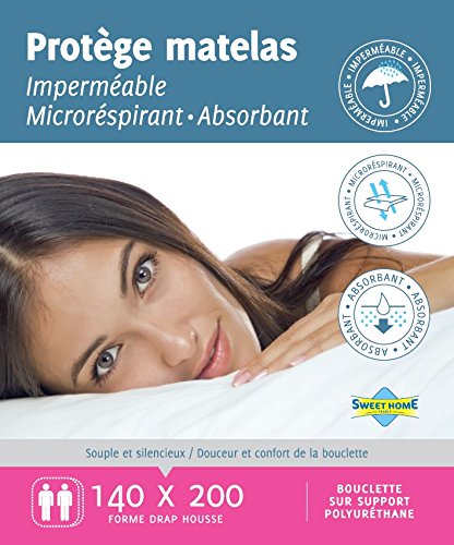 Sweet Home 8854 protège matelas éponge imperméable respirant et silencieux 140x190/200 cm code EAN 3377720088548 