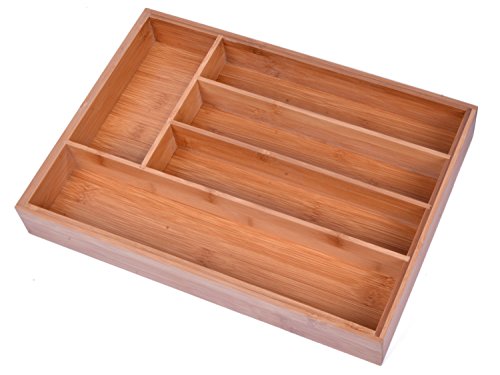 Alsero alsero Organiseur de tiroir en bambou pour couverts, 5 compartiments Plateau, 26 x 26 x 36 cm 3381624639874 (3381624639874)