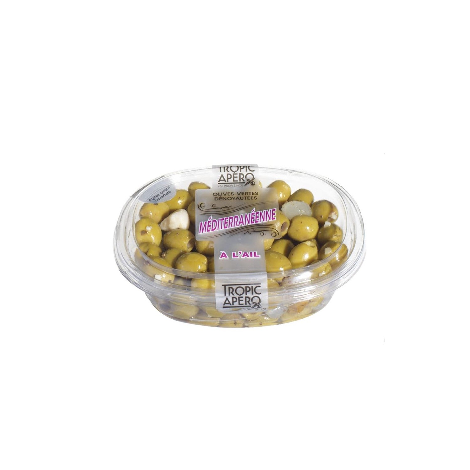 Olives vertes dénoyautées Méditerranéenne TROPI...