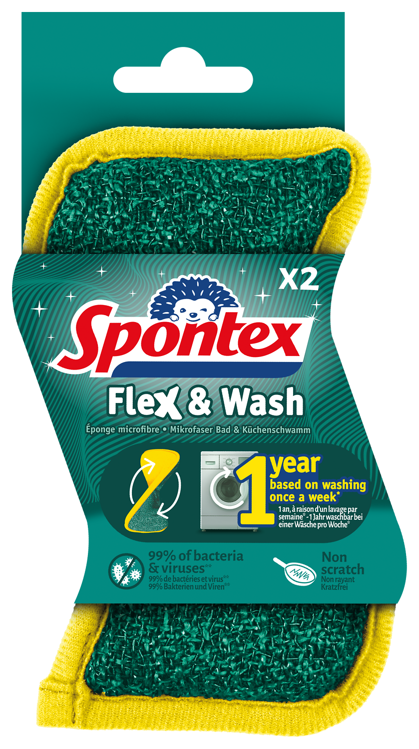  EPONGE LAVABLE FLEX & WASH SPONTEX code EAN 3384120032491 