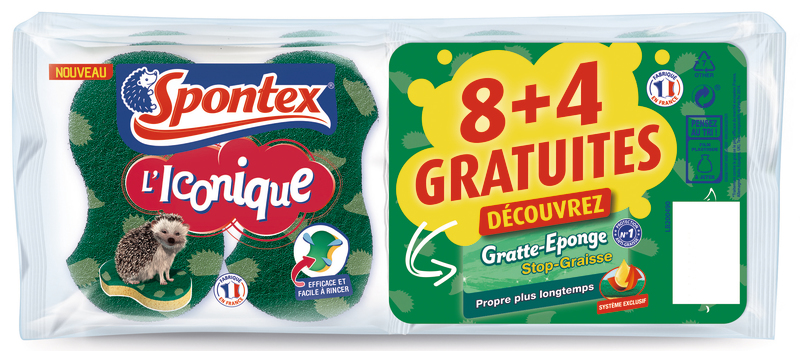 ÉPONGES L'ICONIQUE +4 GRATTE ÉPONGE STOP GRAISS...