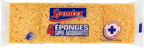 Eponges blondes  4 eponges super absorbantes an...