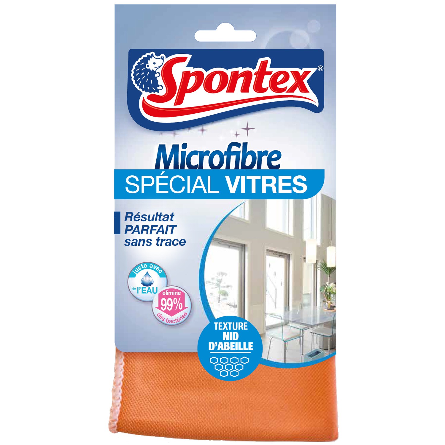 Lavette microfibre spécial vitres SPONTEX