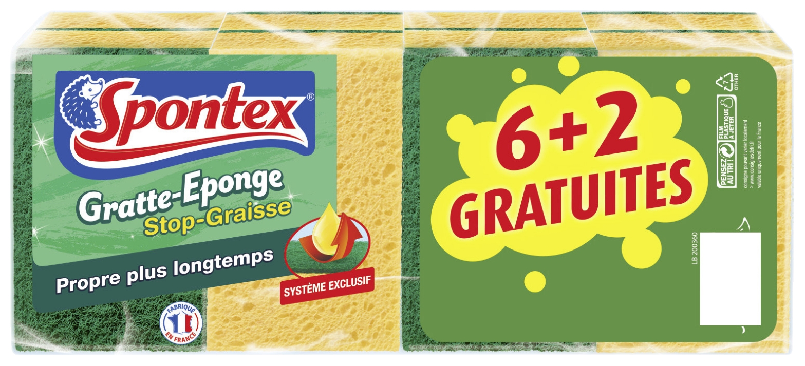 GRATTE ÉPONGE STOP GRAISSE SPONTEX