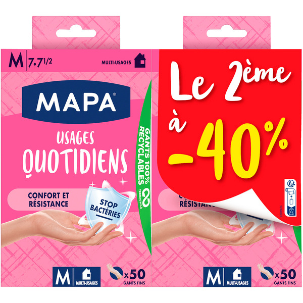 Lot de 2 boites de gants M
