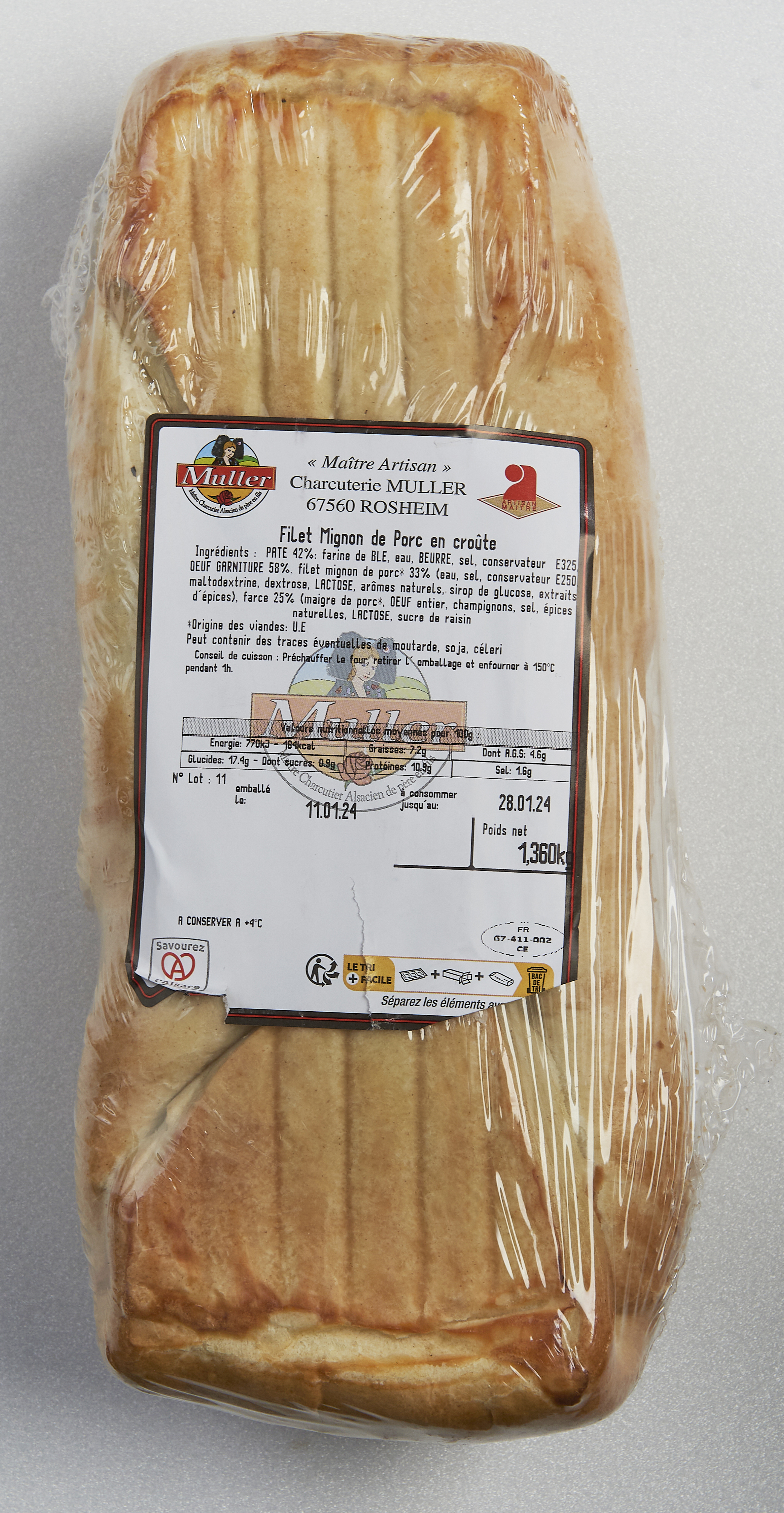 FILET MIGNON DE PORC EN CROÛTE PUR BEURRE